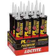 Loctite PL Premium Fast Grab Polyurethane Construction Adhesive, 10 fl oz Cartridge, 12 Pack