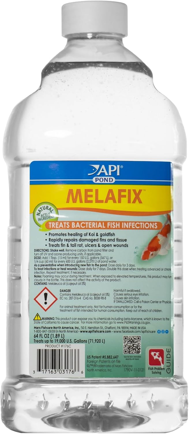 API POND MELAFIX Pond Fish Infection Remedy 64-Ounce Bottle, Black (176C)