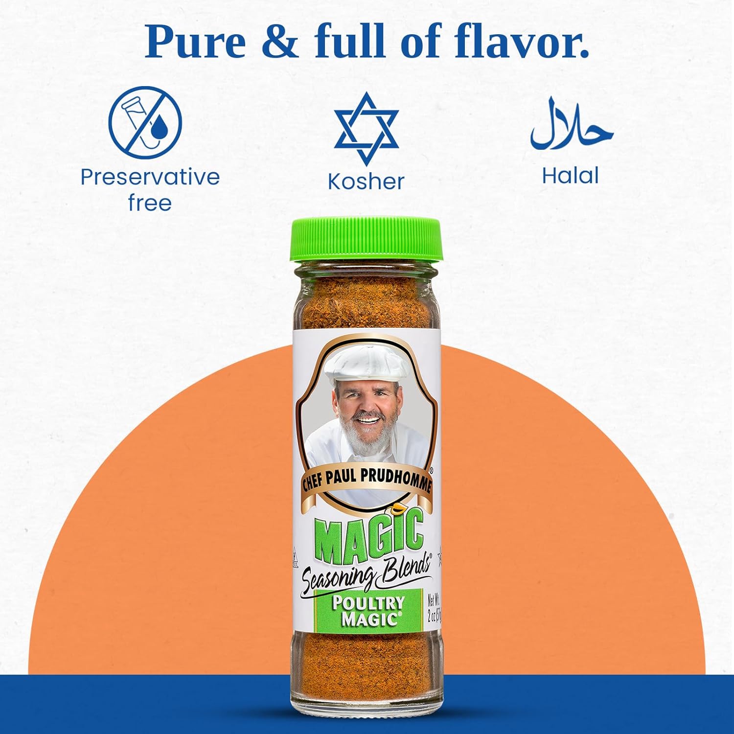 Chef Paul Magic Seasonings Blends Poultry Magic Seasoning | MSG-Free Chicken Seasoning | Gluten-Free Poultry Rub | For Roasting, Grilling & Cooking | Kosher & Halal Certified | 2 oz (Pack of 3)