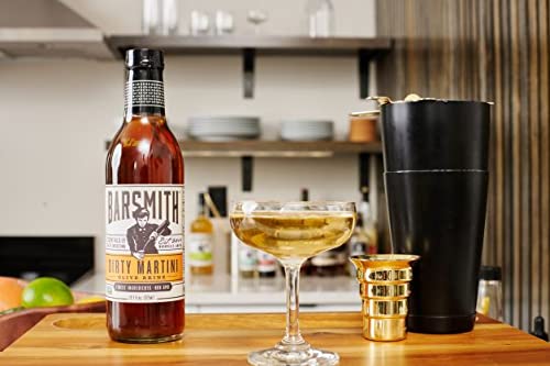 Barsmith Bar Essentials Dirty Martini Mix with Freshly Pressed Olives, Rich and Salty Flavor, 12.7-oz. Bottle, Pack of 1