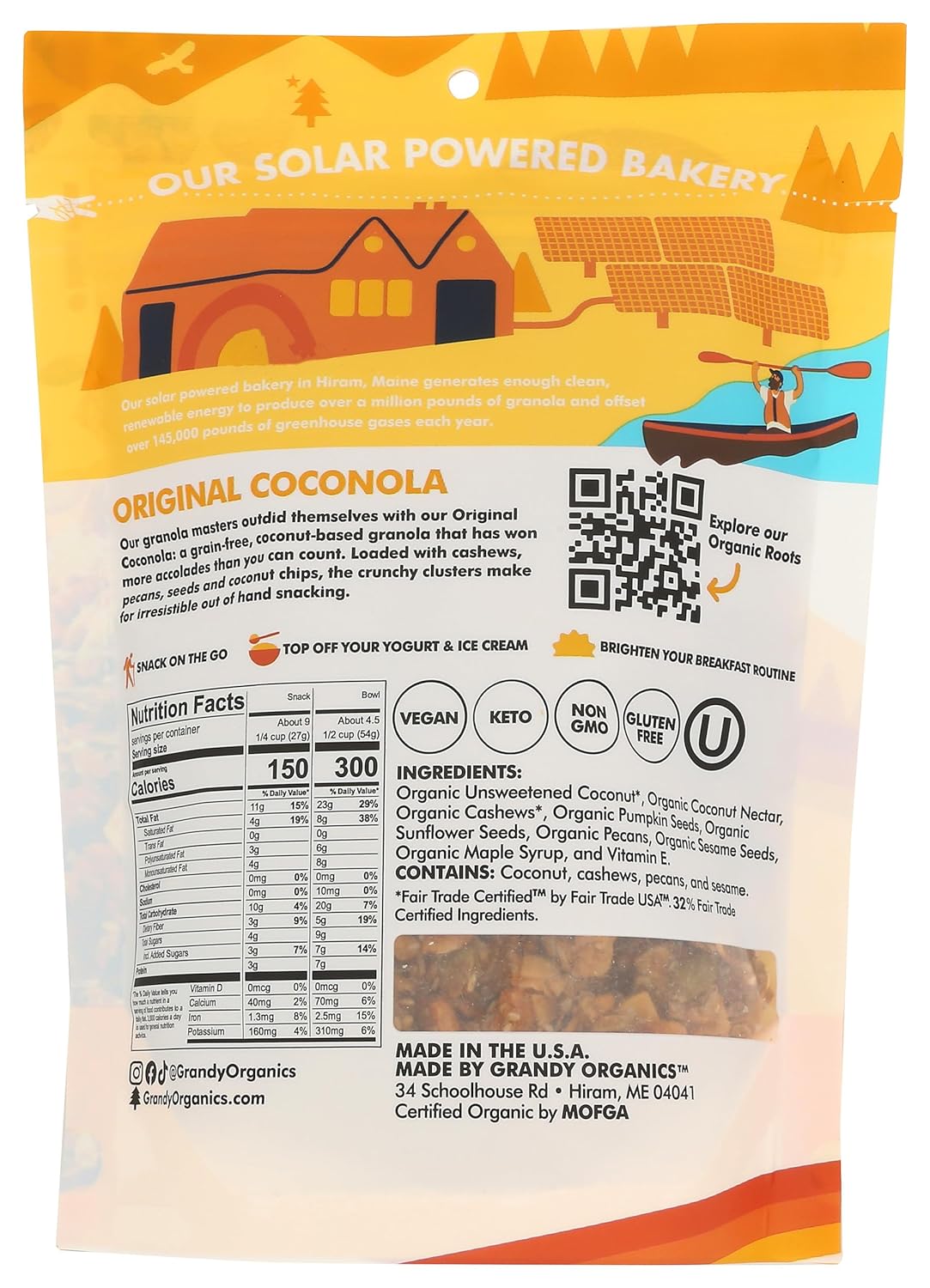 Grandy Organics Coconola Grain Free Granola, 9 oz