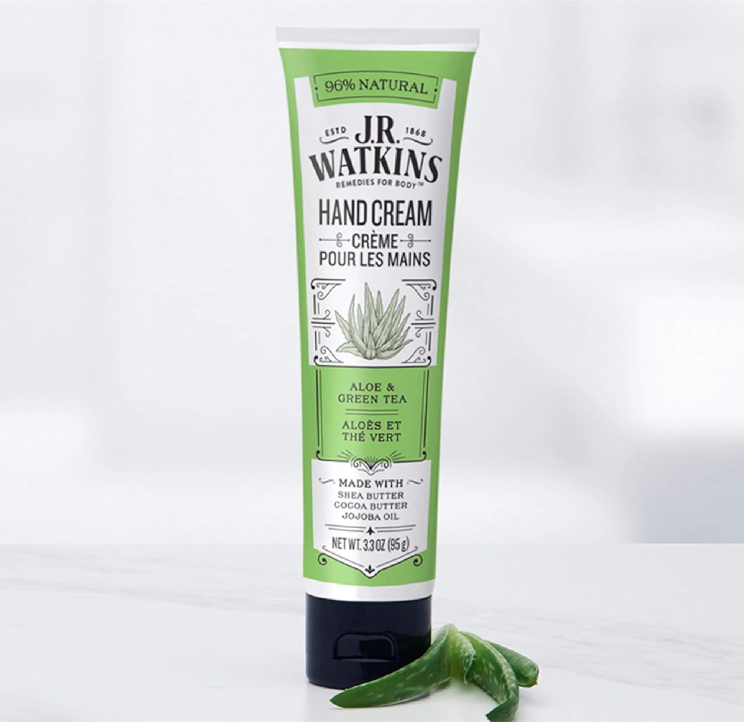 J.R. Watkins: Shea Butter Hand Cream, Aloe & Green Tea 3.3 oz (2 pack)
