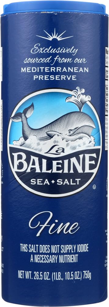 La Baleine, Sea Salt Canister, Fine, 26.5 oz (Pack of 3)