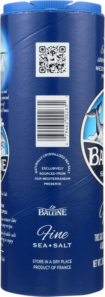 La Baleine, Sea Salt Canister, Fine, 26.5 oz (Pack of 3)