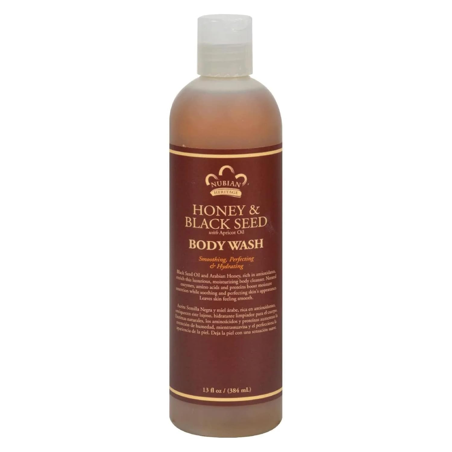 Nubian Heritage Body Wash, Honey and Black Seed, 13 Fluid Ounce
