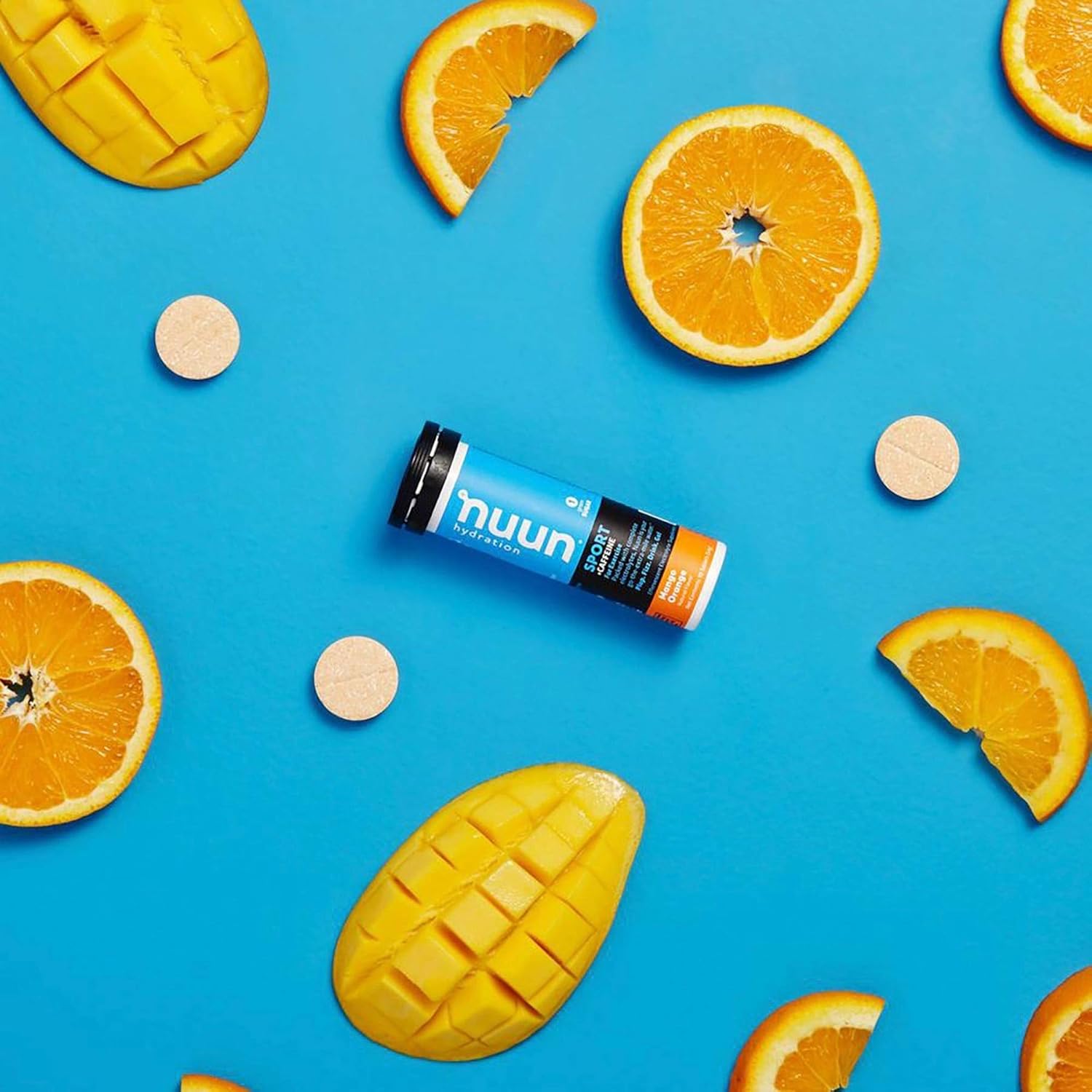 Nuun Sport + Caffeine: Mango Orange Electrolyte Tablets (3 Tubes of 10 Tabs) 33
