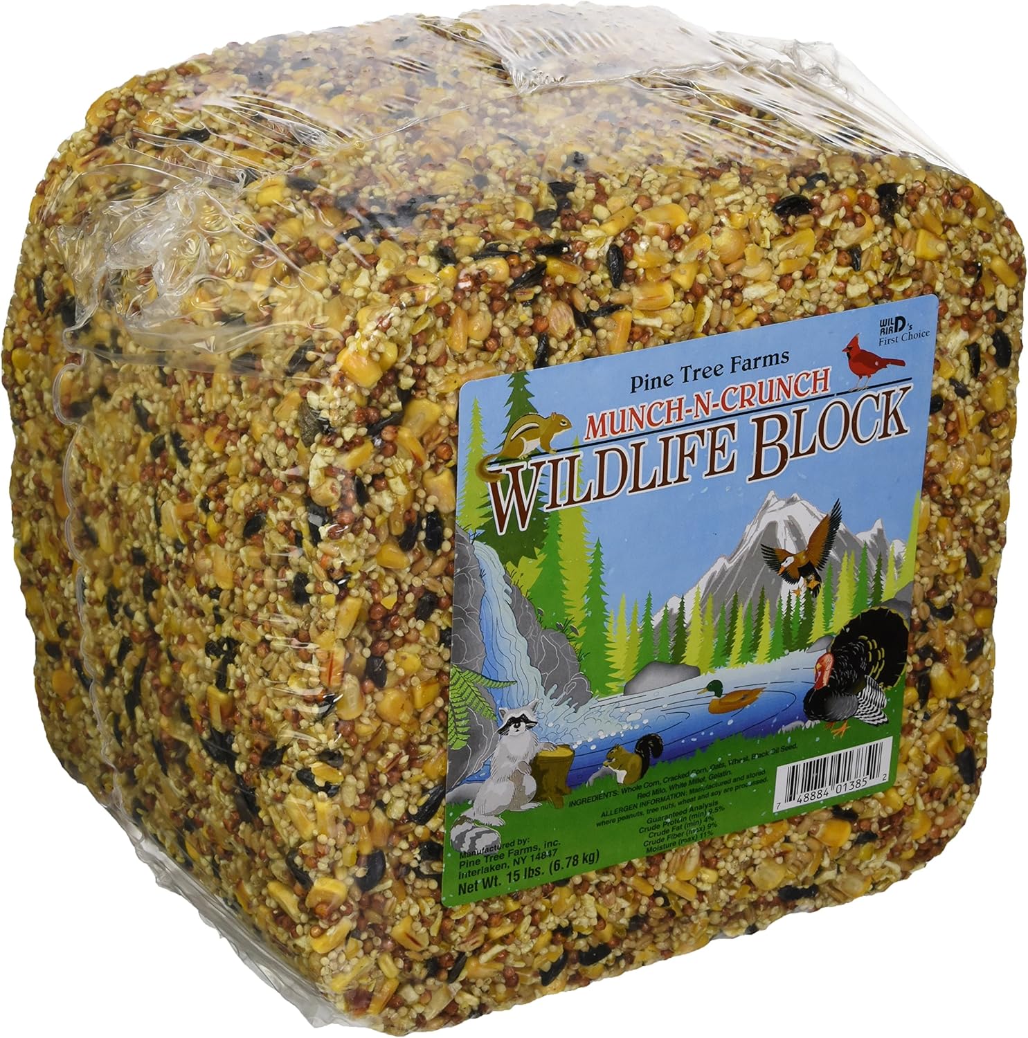 Pine Tree Farms 1385 Wildlife Block, 15 Pounds,Multicolored