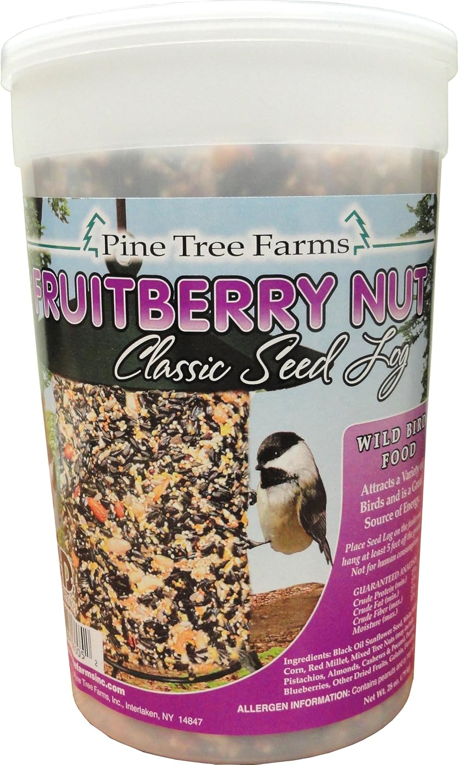 Pine Tree 8005 Fruit Berry Nut Classic Seed Log, 28-Ounce