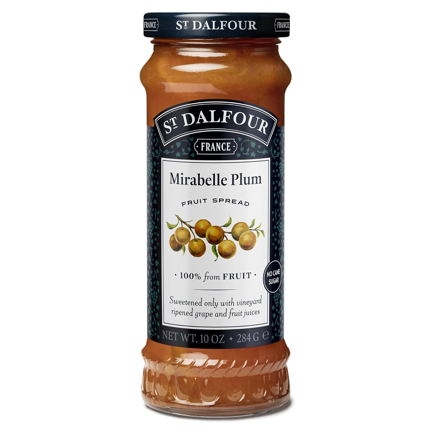 St. Dalfour Mirabelle Plum Fruit Spread - 10oz - 100% from Fruit, No Artificial Ingredients, Non-GMO, No Cane Sugars, All Natural, Made in France