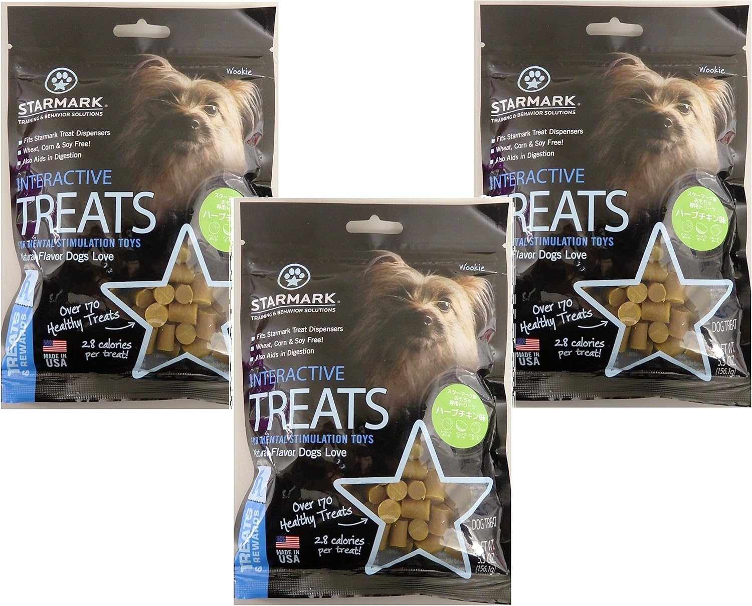 Starmark Interactive Training Treats Chicken Flavor 5.5oz (3pk