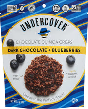 Undercover Chocolate CO Dark Chocolate + Blueberries Crispy Quinoa Snack, 2 OZ