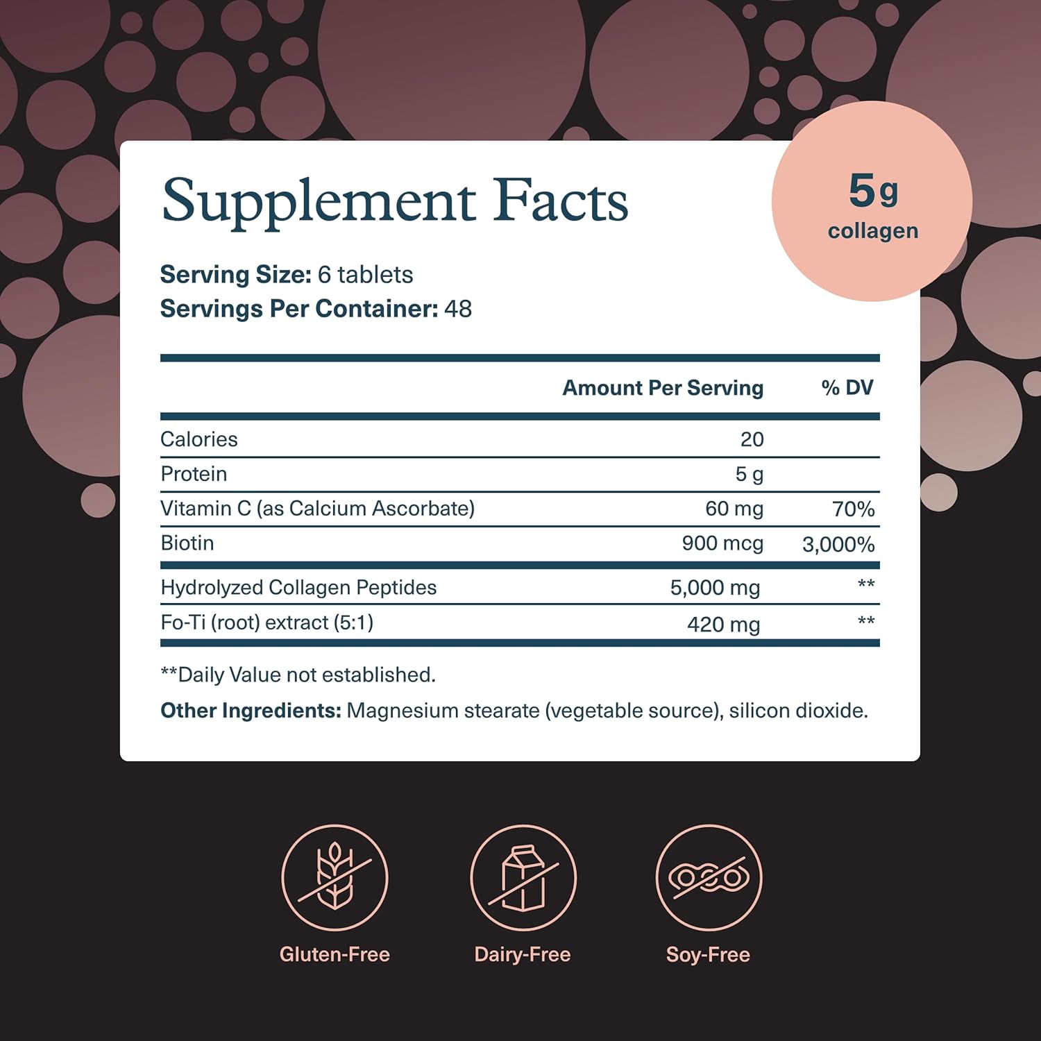 Youtheory Men's Collagen - 5,000 mg Collagen - Daily Supplement for Men - for Hair & Skin Support* - Gluten, Soy & Dairy Free - 290 Tablets